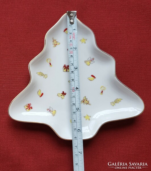 TCM Tchibo német porcelán karácsonyi tányér tál tálka fenyőfa alakú