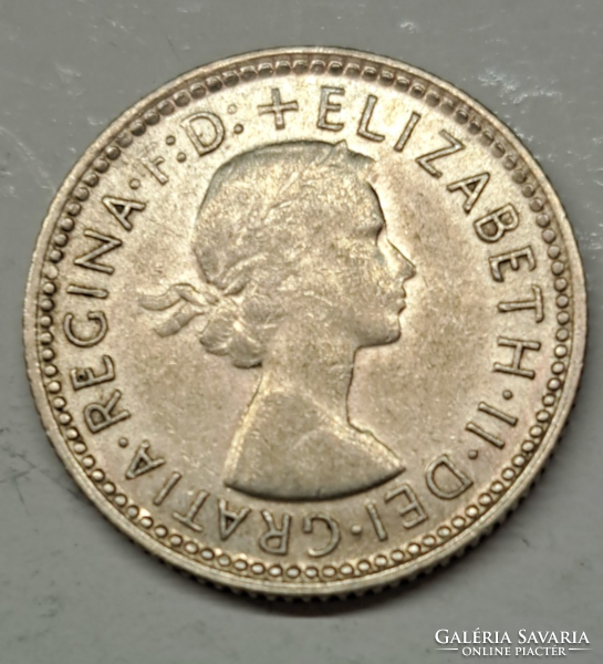 Australia ii. Elizabeth 500 silver 6 pence 1960. (H/7)