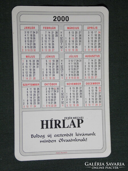 Card calendar, Fejér county newspaper, newspaper, magazine, 2000, (6)
