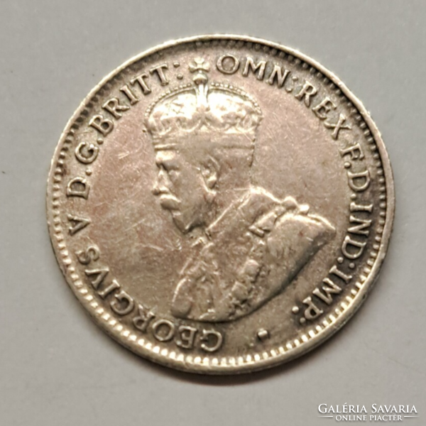 Australia v. George .500 Silver 3 pence 1921 (h/41)