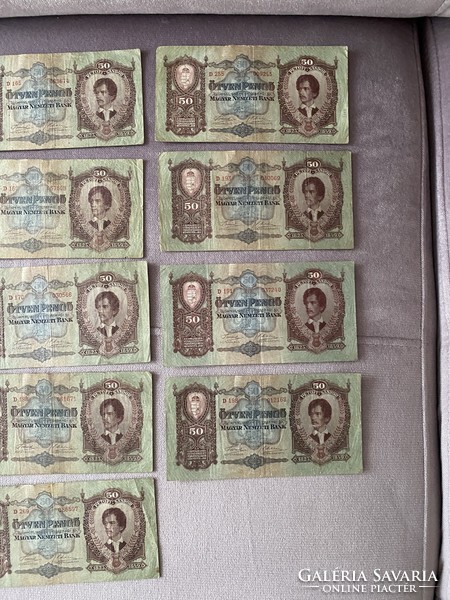 1 db ötven pengő 50 pengő  ötvenpengő 1932