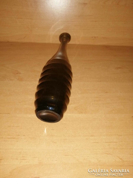 Füst színű üveg váza - 25 cm