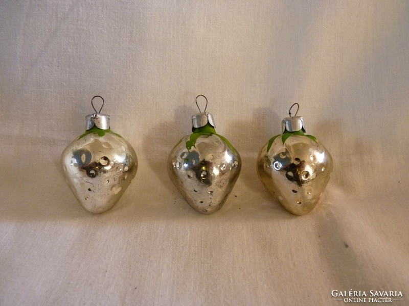 Old glass Christmas tree ornaments - 3 