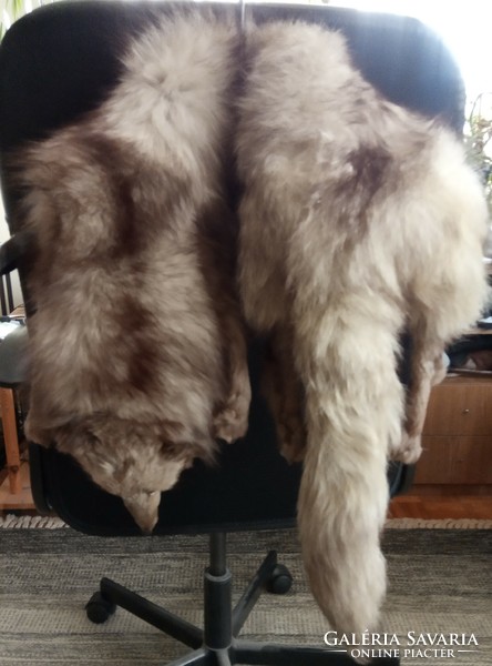 Fur stole silver fox fur fur collar stole scarf full fox fur