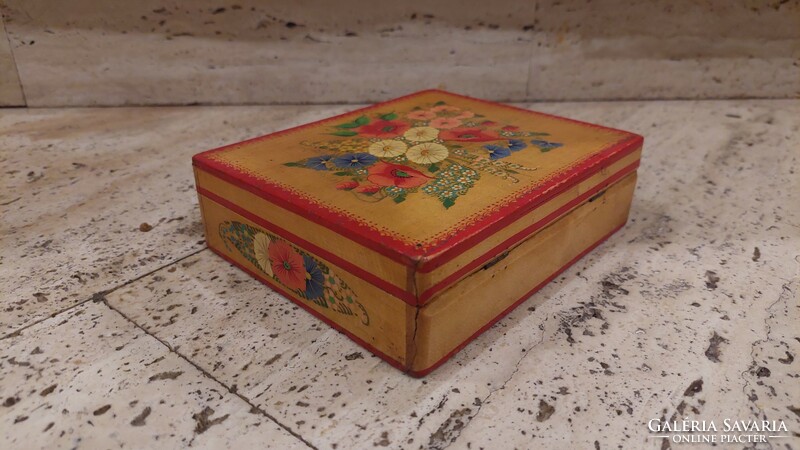 Painted wooden box