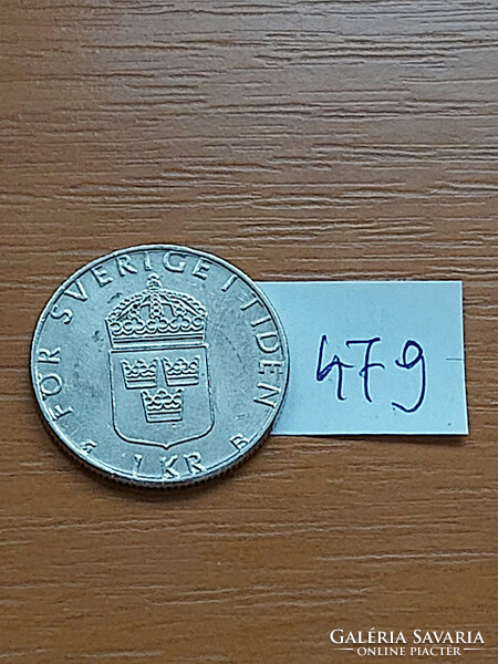 Sweden 1 kroner 1999 xvi. King Gustav Károly, copper-nickel 479