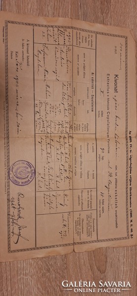 Old marriage certificate