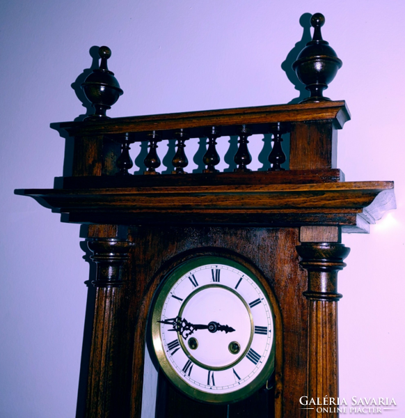 Restored pewter wall clock