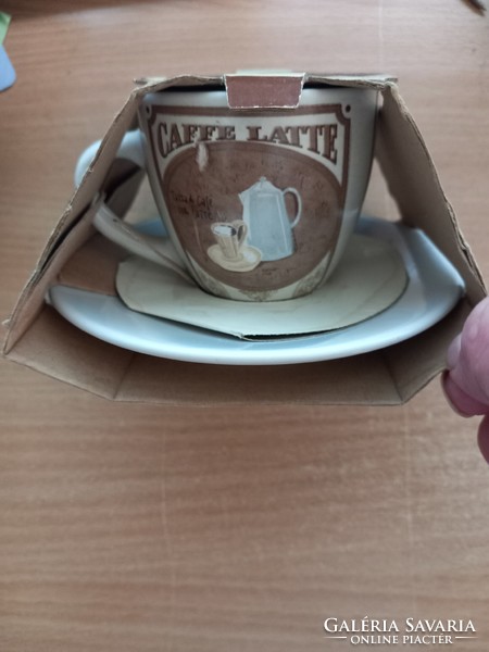 Custom pressed coffee cup.