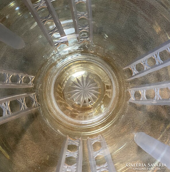 Metal vapor polished large glass vase bought in a Karcagi sample store.