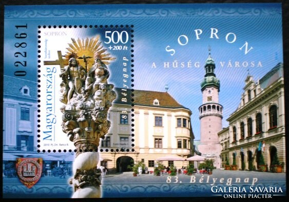 B332 / 2010 Bélyegnap - Sopron blokk postatiszta