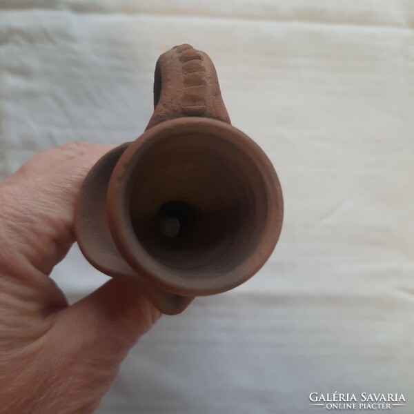 Retro Bulgarian clay candle holder