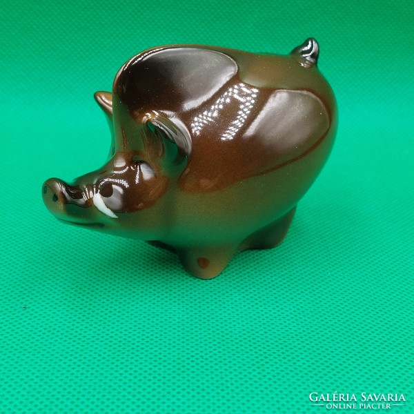 Veress Miklós Hólloháza porcelain boar, boar figure