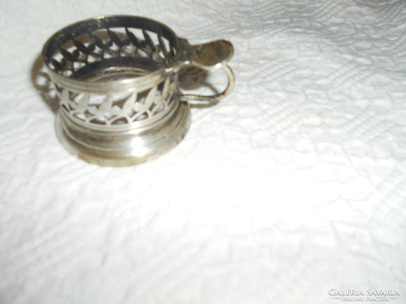 Antique marked alpaca cup holder-