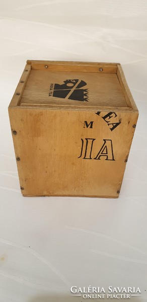 Old wooden tea box