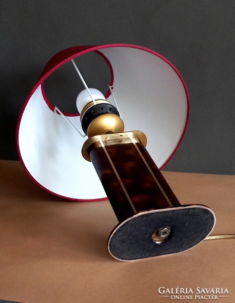 Robert de schuytener designer table lamp vinyl negotiable art deco design
