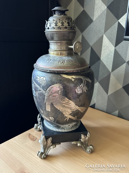 Rudolf ditmar kerosene lamp in Far Eastern style, Vienna