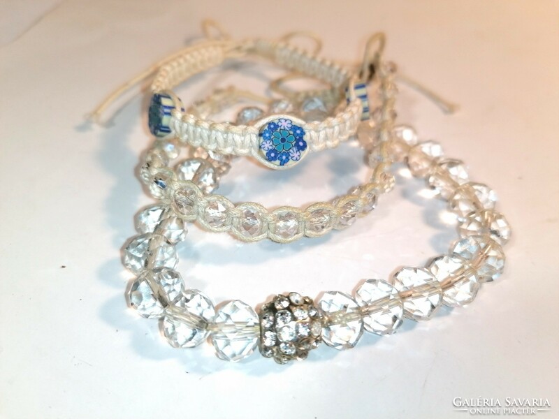 Crystal and flower bracelets (1173)