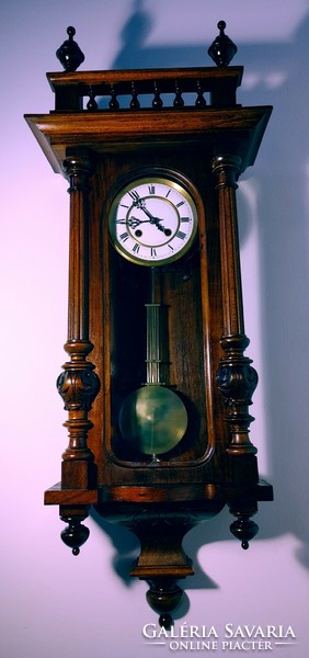 Restored pewter wall clock