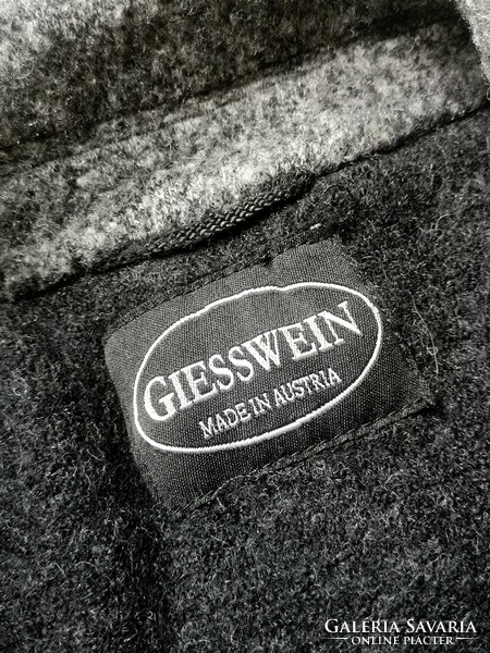 Giesswein 56-os Woolmark védjegyű prémium átmeneti kabát 100% gyapjú