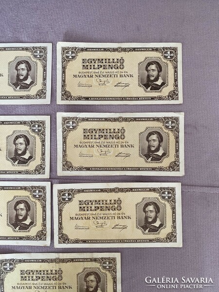 1 One million milpengő 1000000 milpengő 1946 crisp banknotes