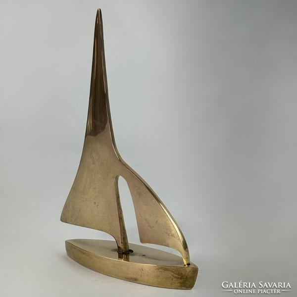 Mid-century copper sailboat from the 1970s