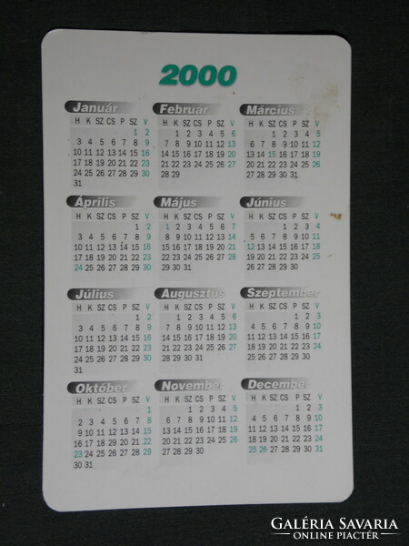 Card calendar, aurum pawn shops, Pécs, 2000, (6)