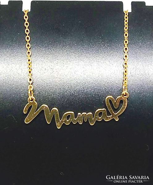 Stainless steel mama heart pendant necklace 255