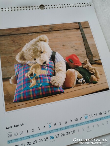 Teddy bear - 98 - wall calendar - vintage style
