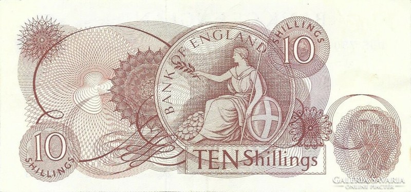 10 Shilling shillings 1966-70 England beautiful