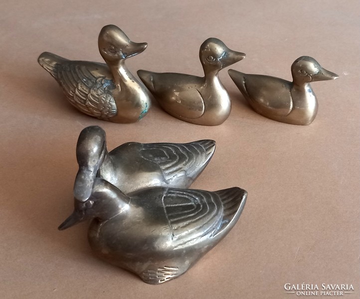 4 copper ducks negotiable art deco design