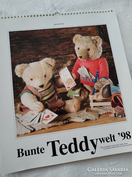 Teddy bear - 98 - wall calendar - vintage style