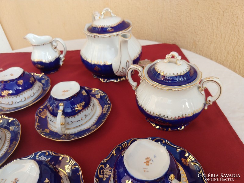 Zsolnay Pompadour I es teás  készlet,,Hibátlan, vitrinben tartott, most minimál ár nélkül