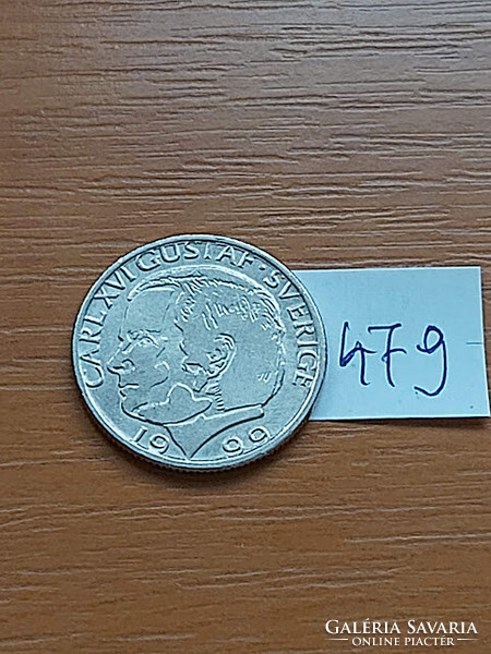 Sweden 1 kroner 1999 xvi. King Gustav Károly, copper-nickel 479