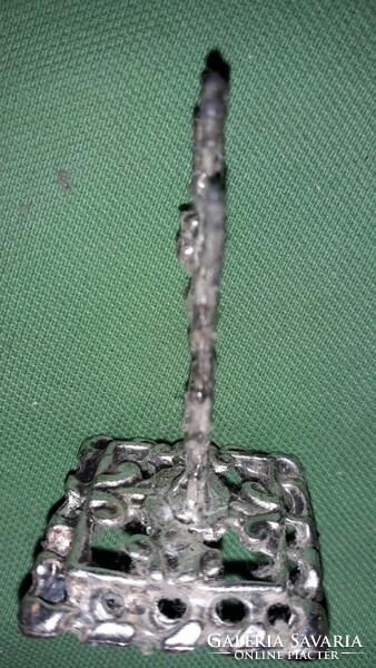 Antique silver-plated pewter statue miniature 