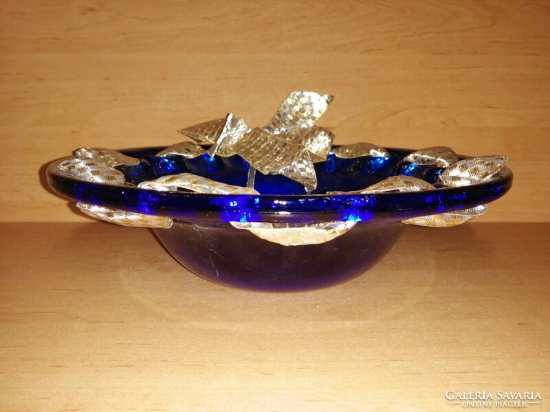 Ribbon, blue glass serving bowl - dia. 30cm (6p)