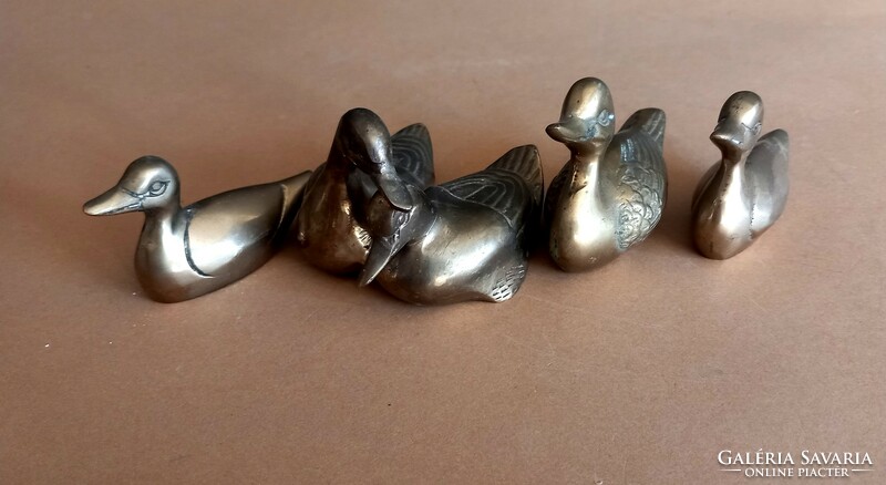 4 copper ducks negotiable art deco design