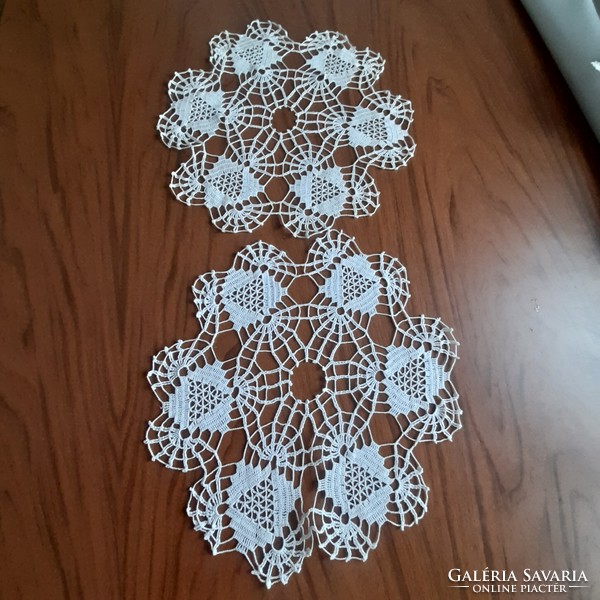 Very nice crocheted lace 2 pcs