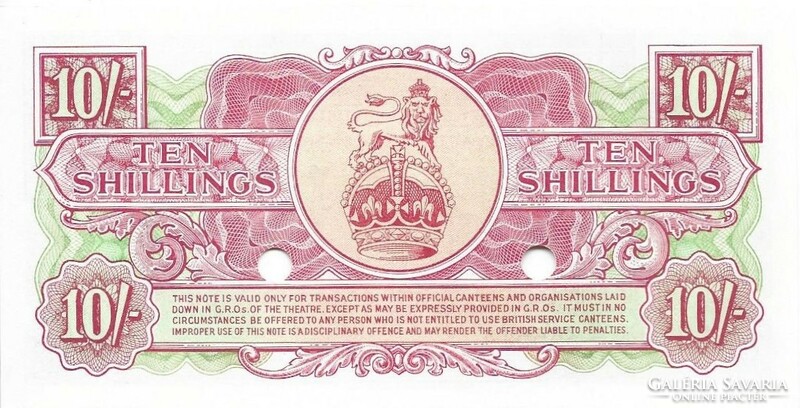 10 Shilling 1944 3. Series unc England military