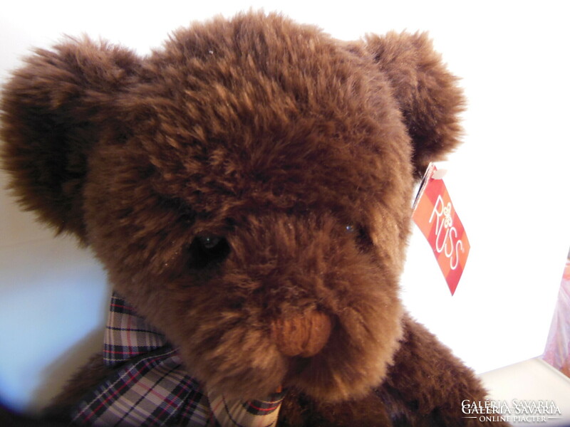 Teddy bear - new - russ - 40 x 23 cm - plush - with tag - from collection - exclusive - flawless