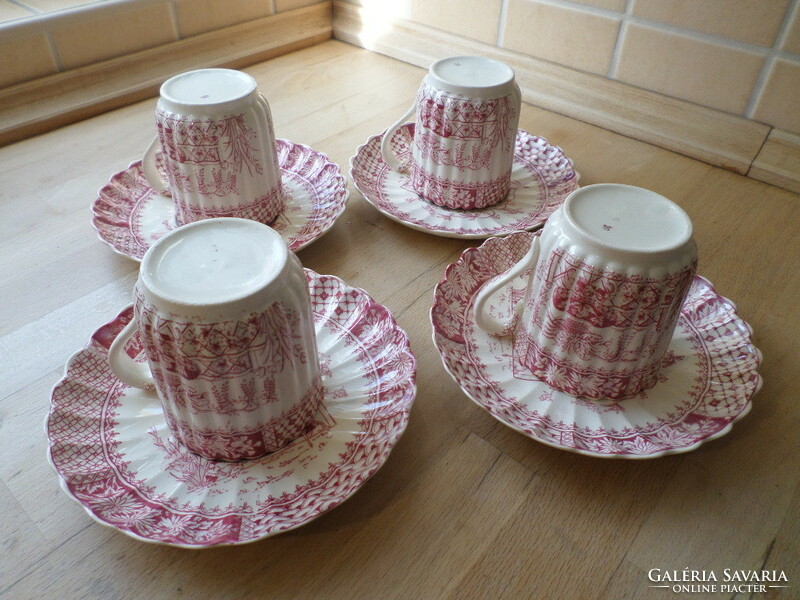 Antique copeland kew faience cup sets
