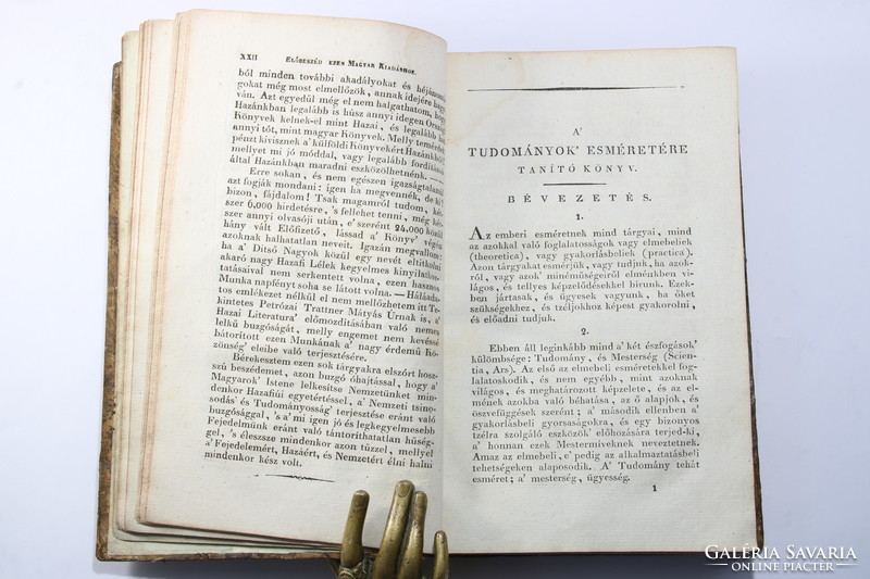 1827- A' tudományok' esméretére tanító könyv -Lánghy István - Szép példány