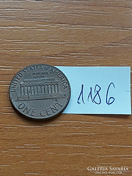 Usa 1 cent 1973 d, abraham lincoln, copper-zinc 1186