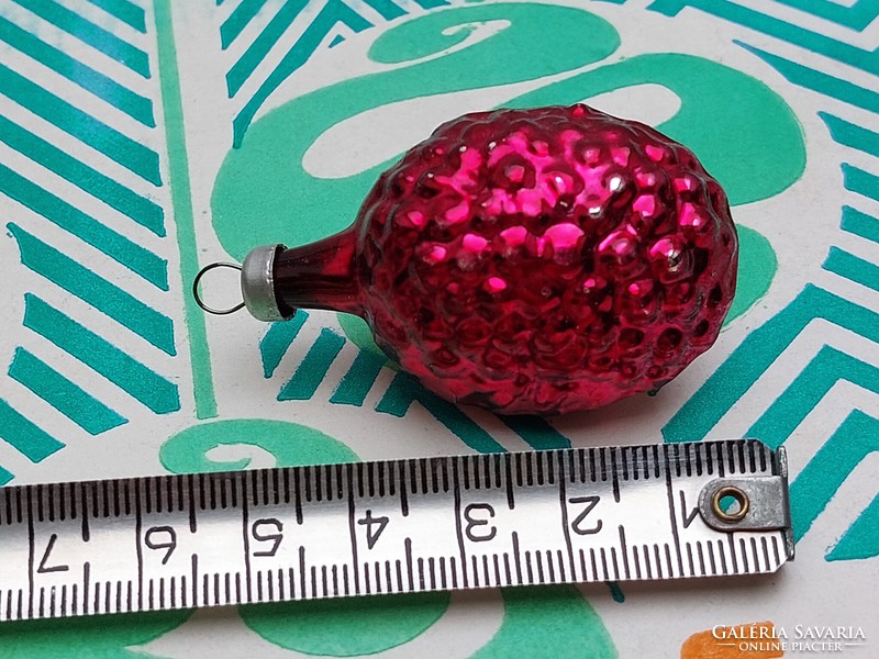 Old glass Christmas tree decoration raspberry fruit glass decoration