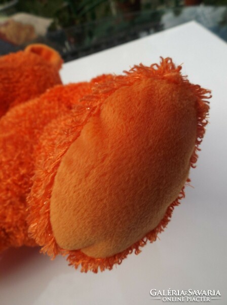 Teddy bear - 34 x 18 cm - glittery - dark orange - plush - from collection - exclusive - flawless