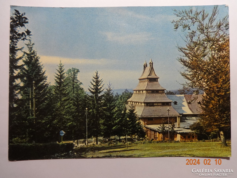 Régi képeslap: Mátraháza, SZOT-üdülő (1964)