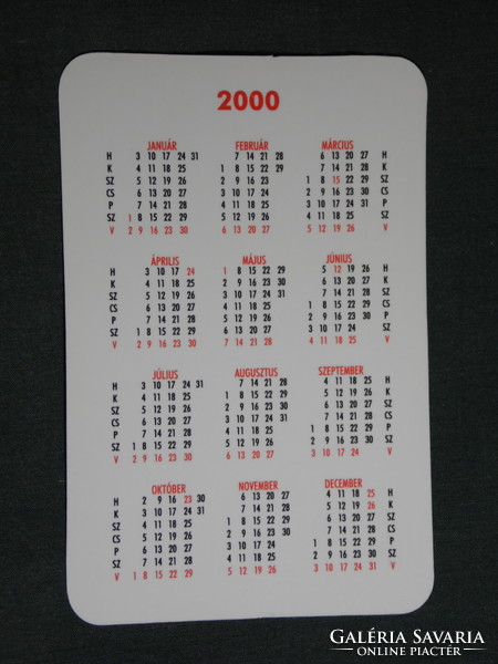 Card calendar, signal insurance company, Regional Directorate, Pécs branch building, 2000, (6)
