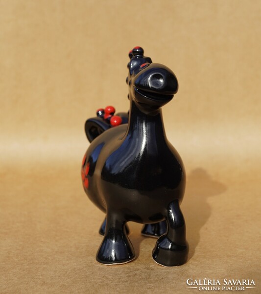 Csavlek Etelka is a Hungarian ceramic craftsman fairy tale horse figurine