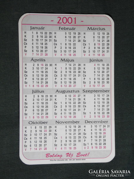 Card calendar, peringer shading technique, reluxes, awnings, Szentendre, 2001, (6)