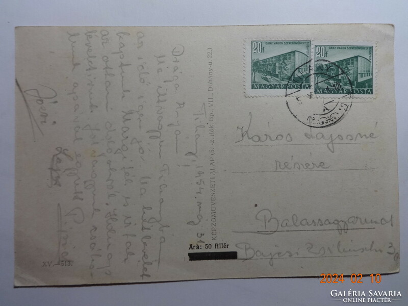 Old postcard: Tihany (1954)